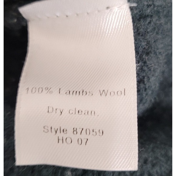 J.Crew Lambswool‎ 1/4 Zip Sweater Striped Pullover Warm Casual Green L Comfort - Picture 8 of 9